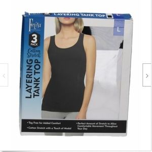 Felina Tops - Felina Cotton Stretch Layering Tank Top 3 PACK Felina Tops - Felina Cotton Stretch Layering Tank Top 3 PACK
